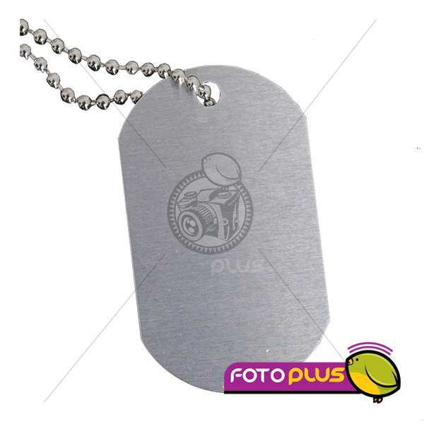 Chapa militar personalizada con cadena